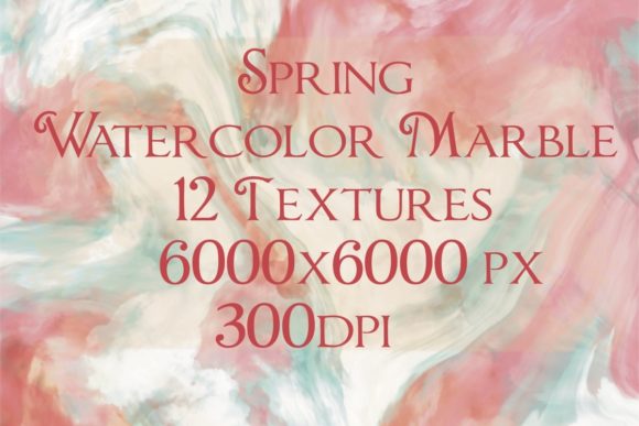 Spring Watercolor Marble Textures: A Creative Resource for Designers