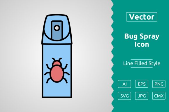 Vector Bug Spray Filled Outline Icon: A Versatile Tool for Designers and Creators