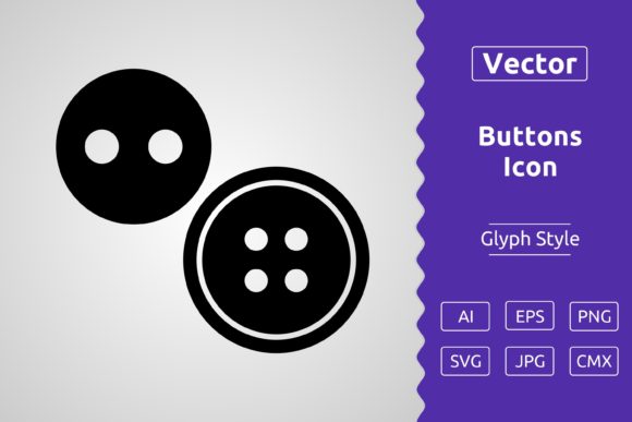 Vector Buttons Glyph Icon: A Versatile Tool for Designers