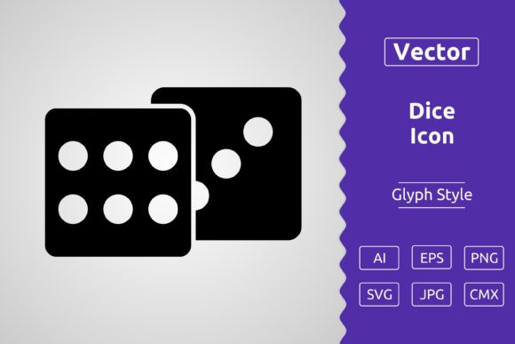 Vector Dice Glyph Icon