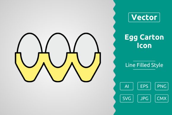 Vector Egg Carton Filled Outline Icon: A Strategic Tool for Design and Branding