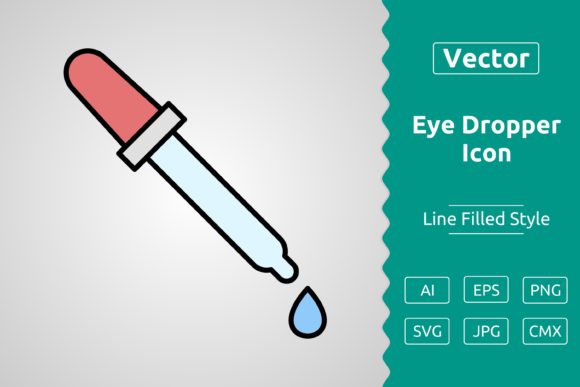 Vector Eye Dropper Filled Outline Icon: A Versatile Resource for Designers