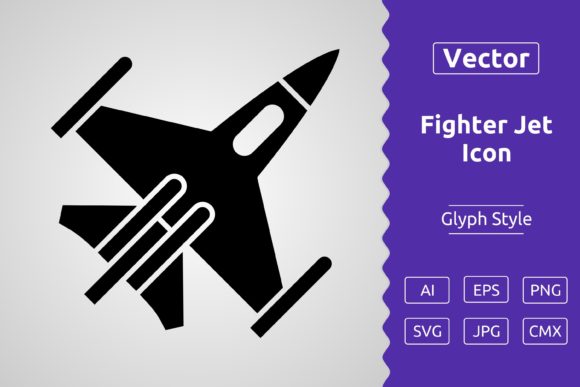 Vector Fighter Jet Glyph Icon: A Strategic Tool for Modern Design and Branding