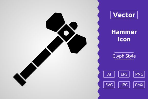 Vector Hammer Glyph Icon: A Versatile Tool for Design and Workflow Efficiency