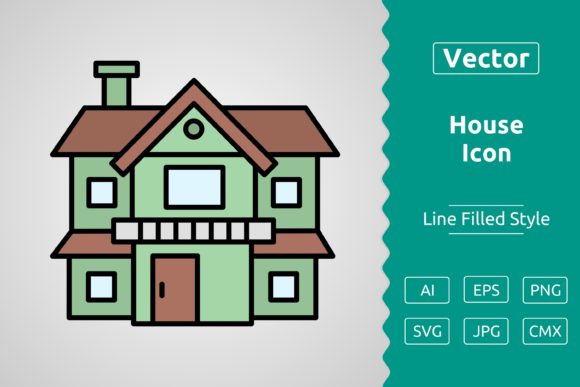 Vector House Filled Outline Icon: A Versatile Tool for Design and Workflow Efficiency