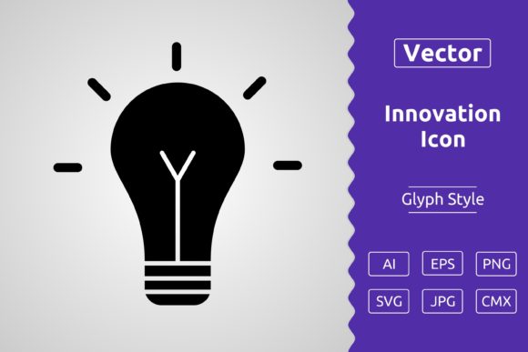 Vector Innovation Glyph Icon: A Versatile Resource for Designers and Creators