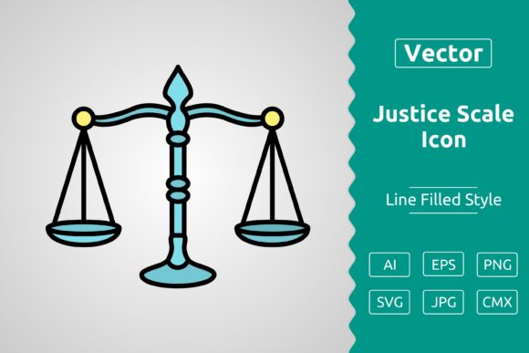 Vector Justice Scale Filled Outline Icon: A Versatile Tool for Designers and Creators