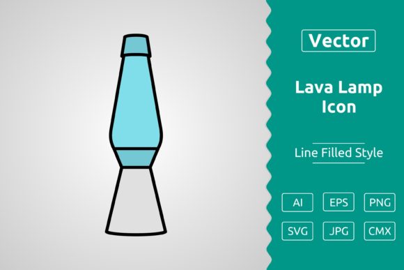 Vector Lava Lamp Filled Outline Icon