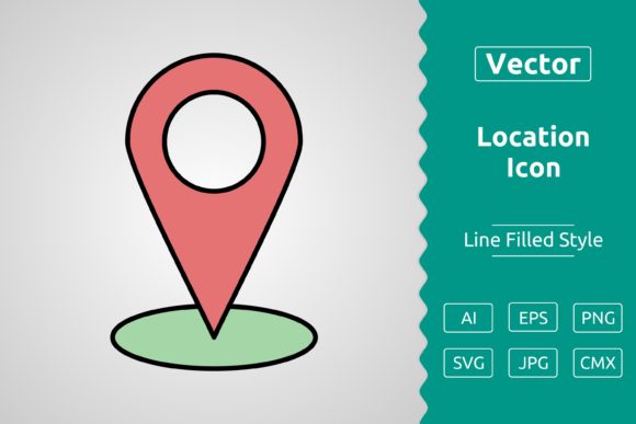 Vector Location Filled Outline Icon: A Versatile Tool for Design and Workflow
