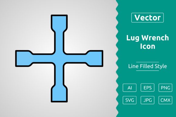 Vector Lug Wrench Filled Outline Icon: A Versatile Tool for Modern Design Workflows