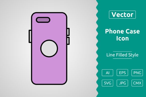 Vector Phone Case Filled Outline Icon