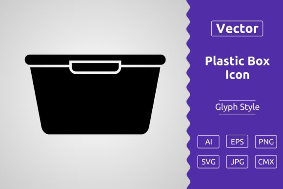 Vector Plastic Box Glyph Icon