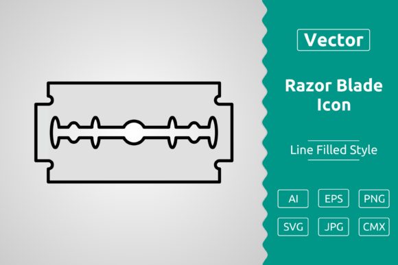Vector Razor Blade Filled Outline Icon: A Versatile Tool for Modern Designers