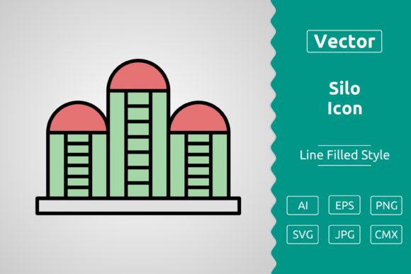 Vector Silo Filled Outline Icon: A Versatile Asset for Designers and Creators