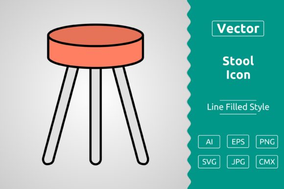 Vector Stool Filled Outline Icon: A Versatile Tool for Design and Creativity