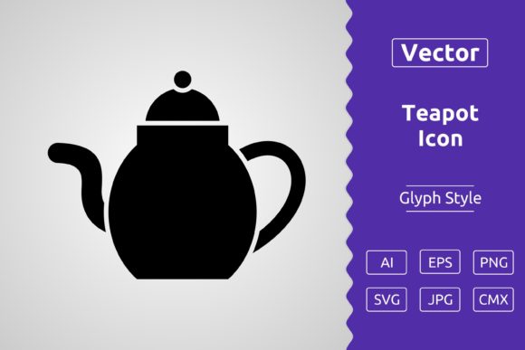 Vector Teapot Glyph Icon: A Versatile Tool for Design and Creativity