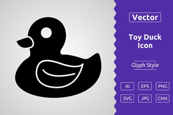 Vector Toy Duck Glyph Icon: A Versatile Tool for Designers and Creators