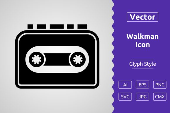 Vector Walkman Glyph Icon: A Versatile Tool for Designers and Creators