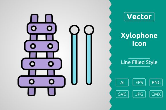 Vector Xylophone Filled Outline Icon: A Versatile Tool for Design and Creativity