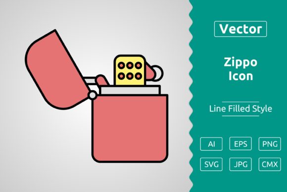 Vector Zippo Filled Outline Icon: A Versatile Tool for Designers and Creators