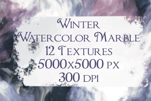 Winter Watercolor Marble Textures: A Versatile Design Resource